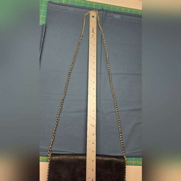 Chelsea28 Black Chain-Trim Clutch - Picture 9 of 16